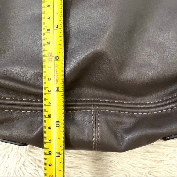 Coach Zoe Taupey Gray Leather 2-Way Hobo ATB Shoulder Bag Purse - 12.5” x 10” - Picture 10 of 12